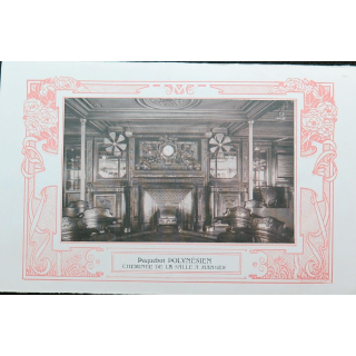 Carte de menu et boissons du 30 mai 1907 du Paquebot Polynésien