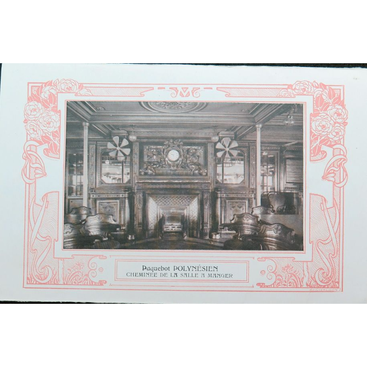 Carte de menu et boissons du 30 mai 1907 du Paquebot Polynésien