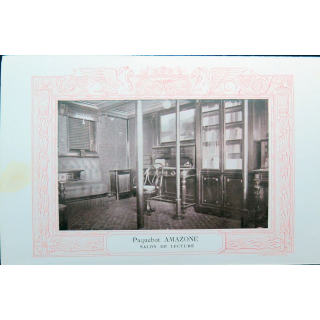 Carte de menu et boissons du 4 mai 1906 du Paquebot Amazone 1° classe