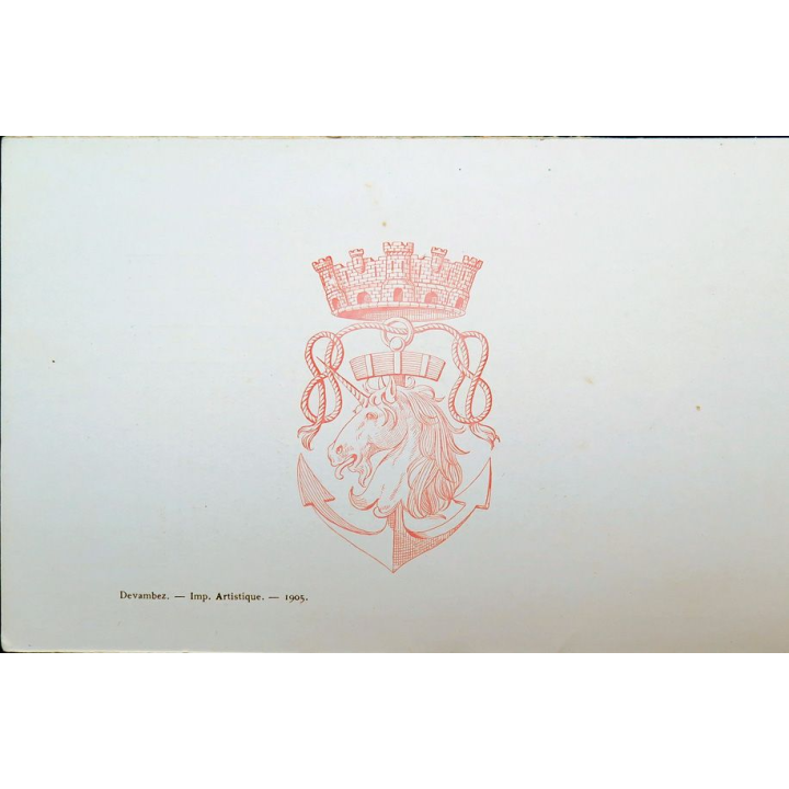 Carte de menu et boissons du 4 mai 1906 du Paquebot Amazone 1° classe