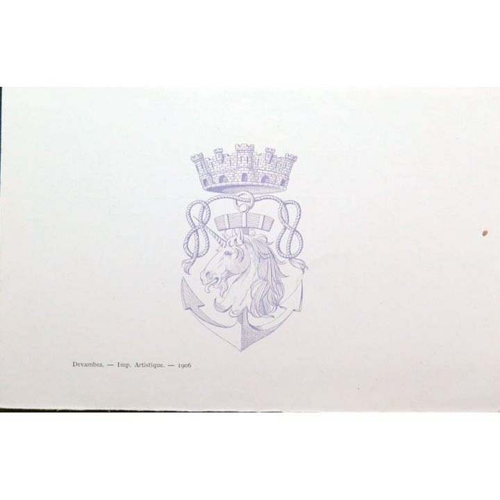 Carte de menu et boissons du 28 mai 1907 du Paquebot Dupleix 1° classe