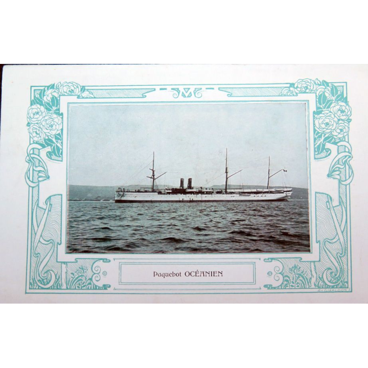 Carte de menu du 28 avril 1906 du Paquebot Océanien