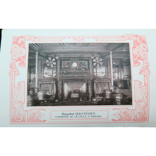 Carte du menu du 31 mai 1907,  des tarifs des vins fins et liqueurs du Paquebot Magellan 1° classe