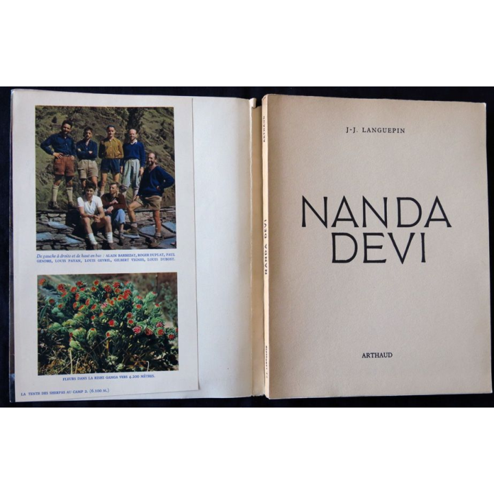 Nanda Devi 3° expédition française à l'Himalaya deJ-J. Languepin - L. Payan aux éditions Arthaud (1952)
