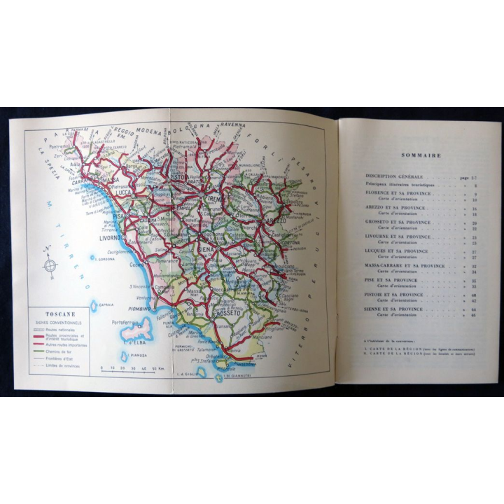 Dépliant carte Italie la Toscane Série de publications régionales N° 6