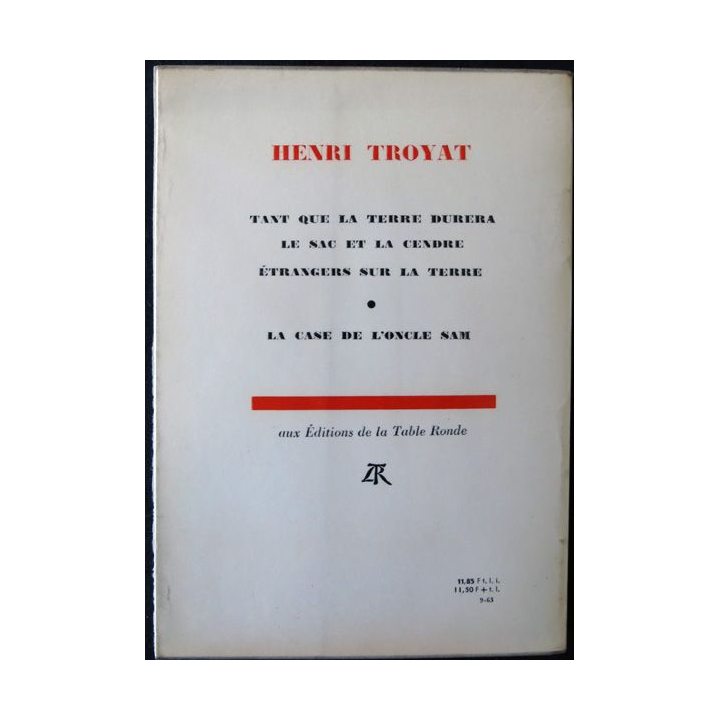 Une extrème amitié  de Henri Troyat aux Editions La Table Ronde (1963)