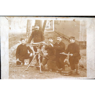 Carte postale de mitrailleurs 1914
