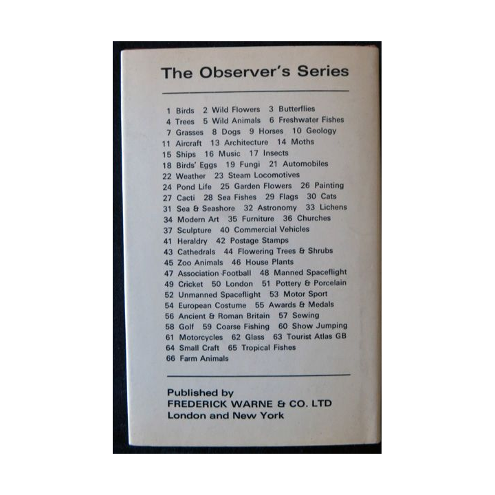 The observer's book of birds de S. Vere Benson aux Editions Frederick Warne London