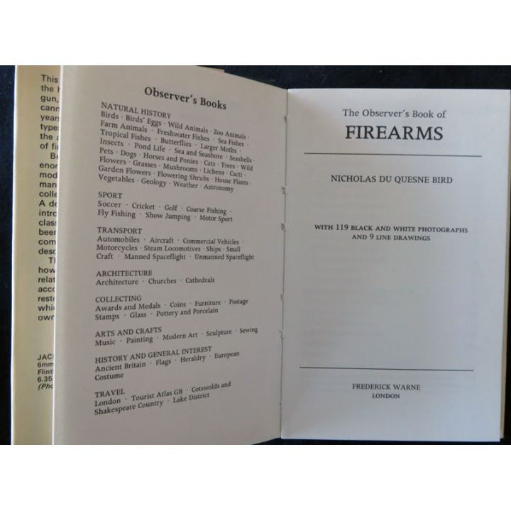 The observer's book of Firearms de Nicholas du Quesne-Bird aux éditions Frederick Warne London