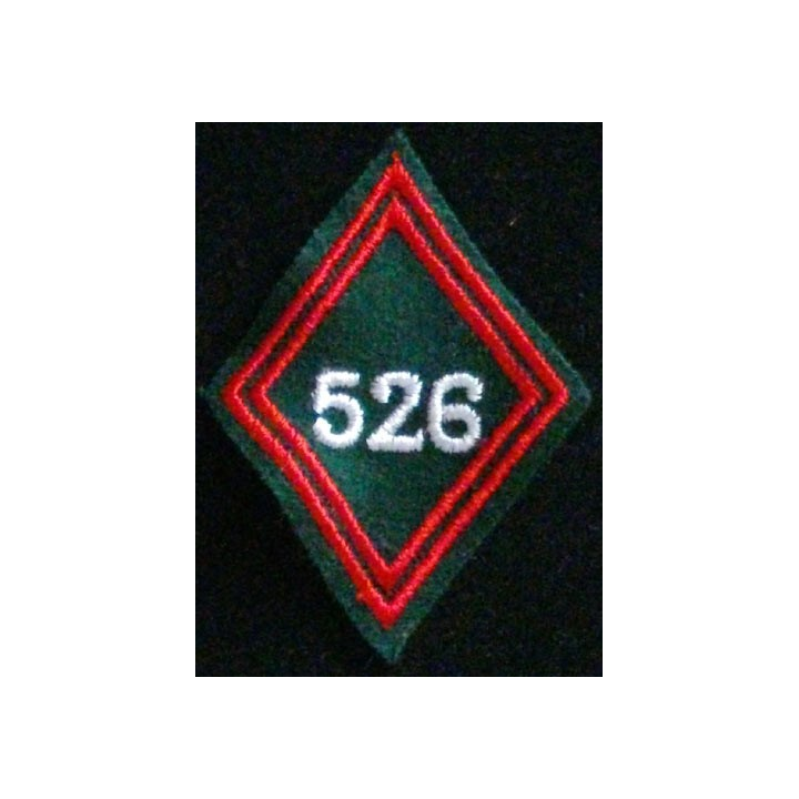 LOSANGE DE BRAS MODÈLE 45 : 526° RT RÉGIMENT DU TRAIN CADRE
