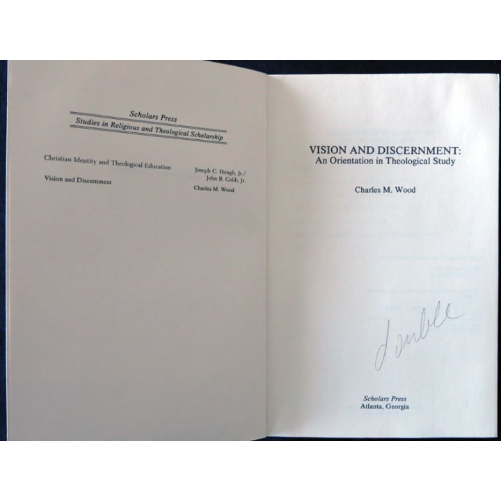 Vision and Discernement de Charles M. Wood aux éditions Scholars Press