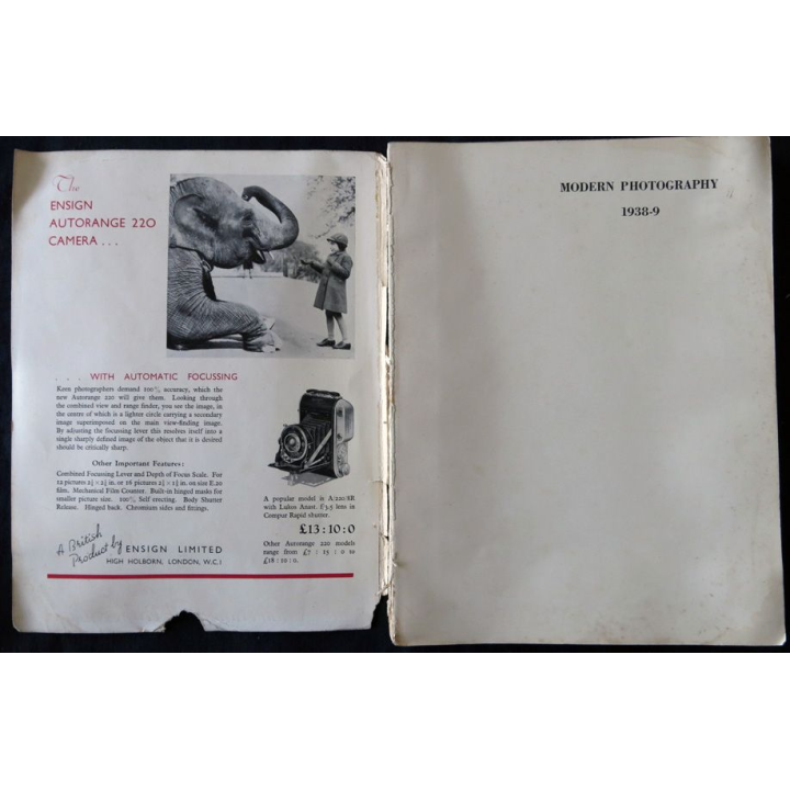 Modern Photographie 1938-9 de C.G. Holme aux éditions The Studio Ttd. London