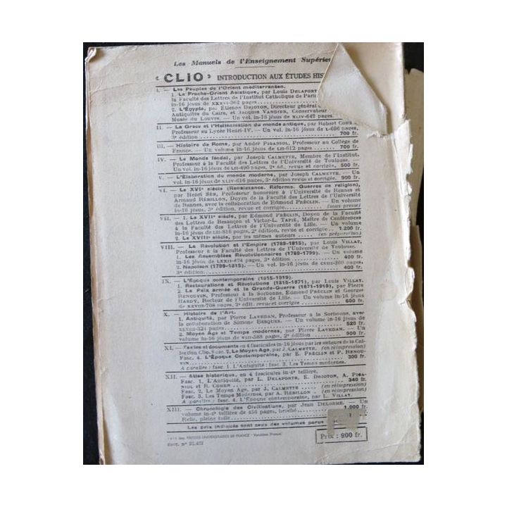Clio L'Histoire de l'art - Tome 2 Moyen age et temps modernes de Pierre Lavedan Presses Universitaires de France (1950)