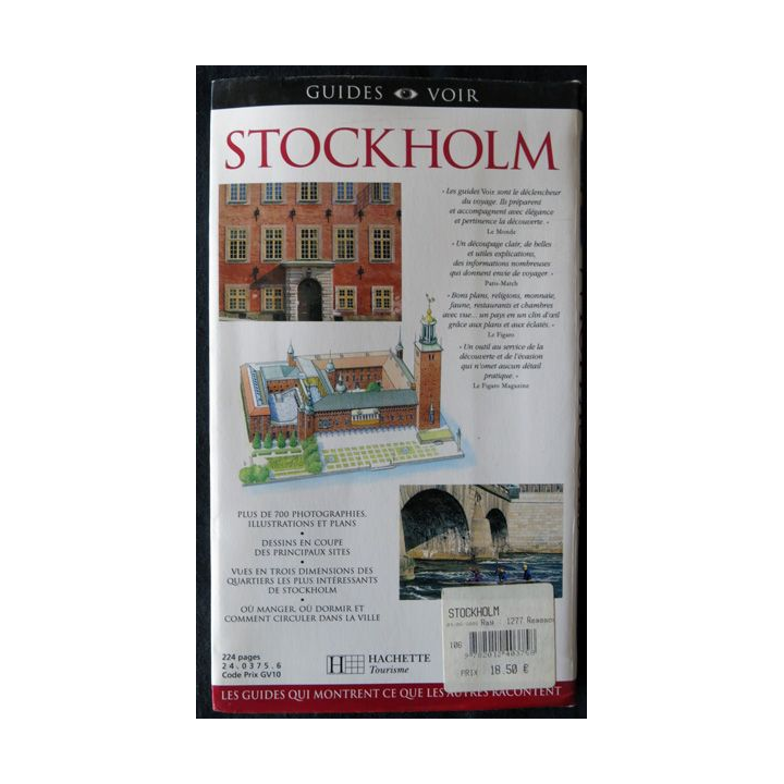 Guide de voyage voir Stockholm avec  plan aux éditions Hachette