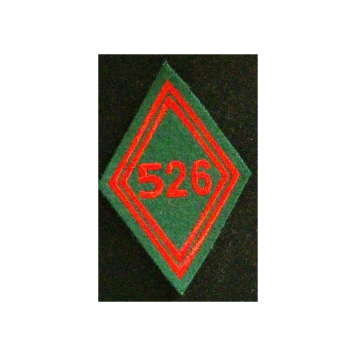 LOSANGE DE BRAS MODÈLE 45 : 526° RT RÉGIMENT DU TRAIN TROUPE