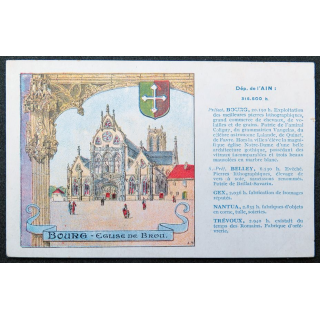 Carte postale des pastilles Valda Eglise de Brou (Bourg département de l'Ain)