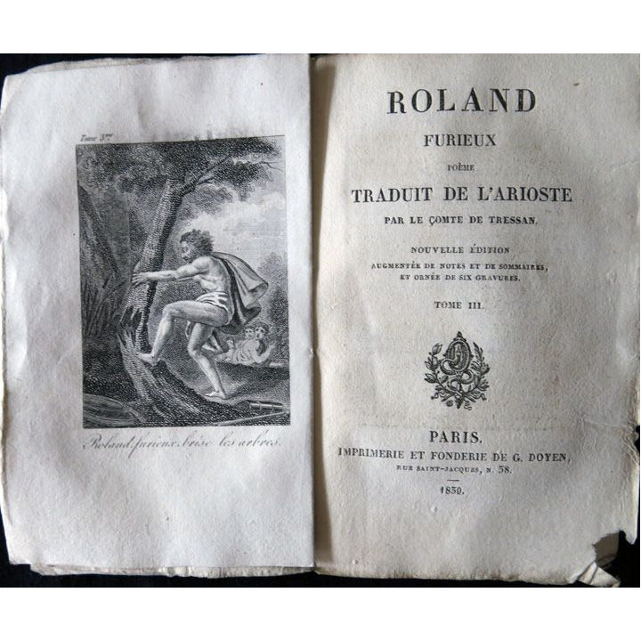 Roland furieux traduit de l'Arioste tome III Par Le comte de Tressan Imprimerie & fonderie G. Doyen (1850)