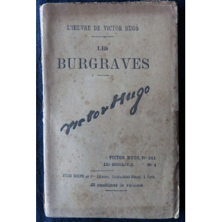 Les burgraves de Victor Hugo Jules Rouff & Cie Editeurs