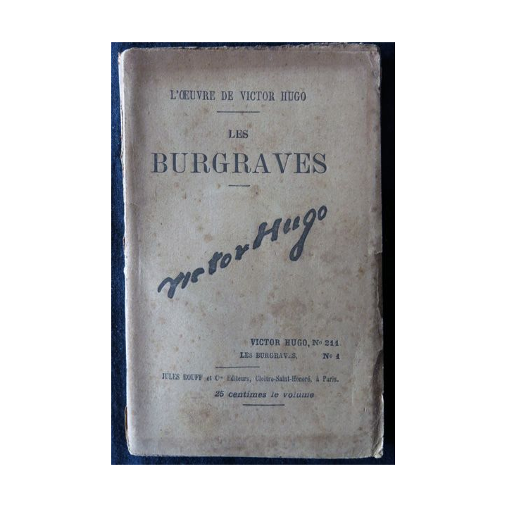 Les burgraves de Victor Hugo Jules Rouff & Cie Editeurs