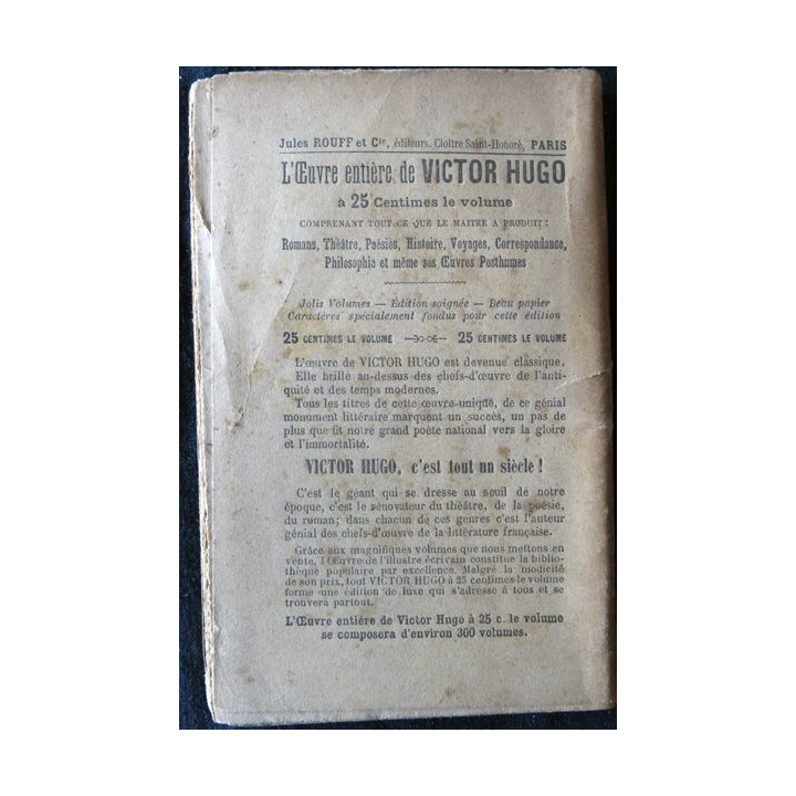 Les burgraves de Victor Hugo Jules Rouff & Cie Editeurs