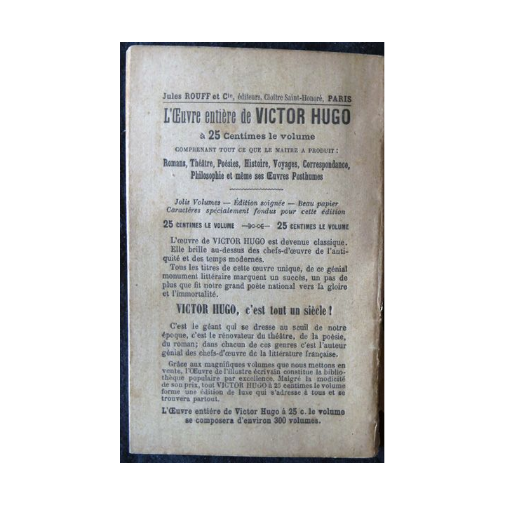 Angelo tyran de Padoue de Victor Hugo Jules Rouff & Cie Editeurs