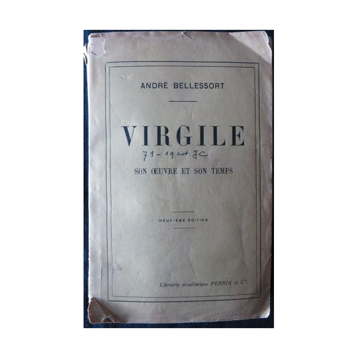 Virgile son œuvre et son temps de André Bellesort Librairie Académique Perrin & Cie