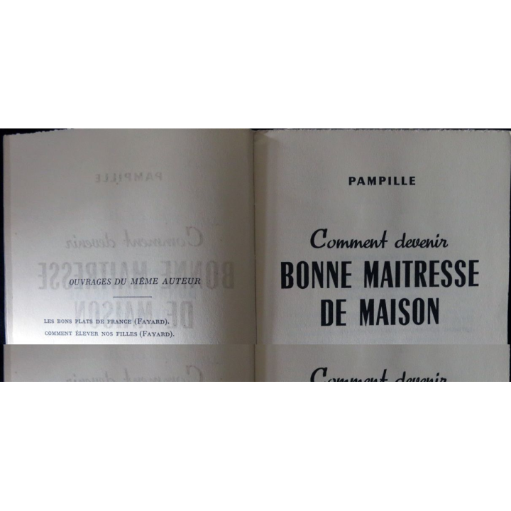 Comment devenir bonne maitresse de maison de Pampille Librairie A. Fayard (1951)