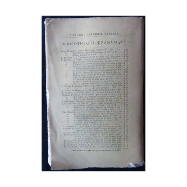 Mérové drame en 5 actes de Blanche Schnitzler édité par Alphonse Lemere Editeur (1909)