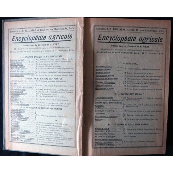 Encyclopédie agricole : Apiculture de Robert Hommel édité par Librairie J.B Baillière & fils