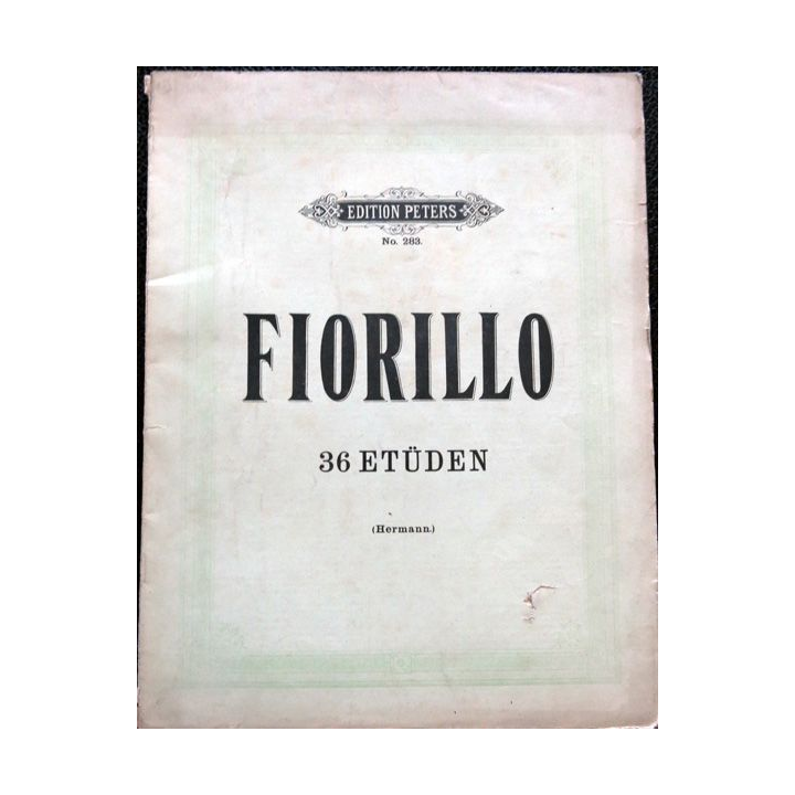 Edition Peters N° 283 - Fiorillo 36 Etüden oder capricen für violin solo de Von Hermann édité par C.F. Peters