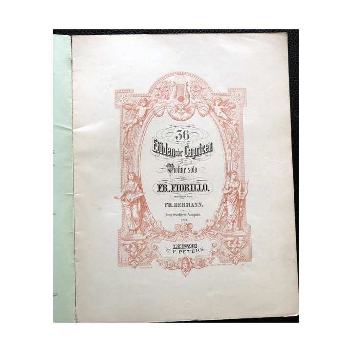 Edition Peters N° 283 - Fiorillo 36 Etüden oder capricen für violin solo de Von Hermann édité par C.F. Peters
