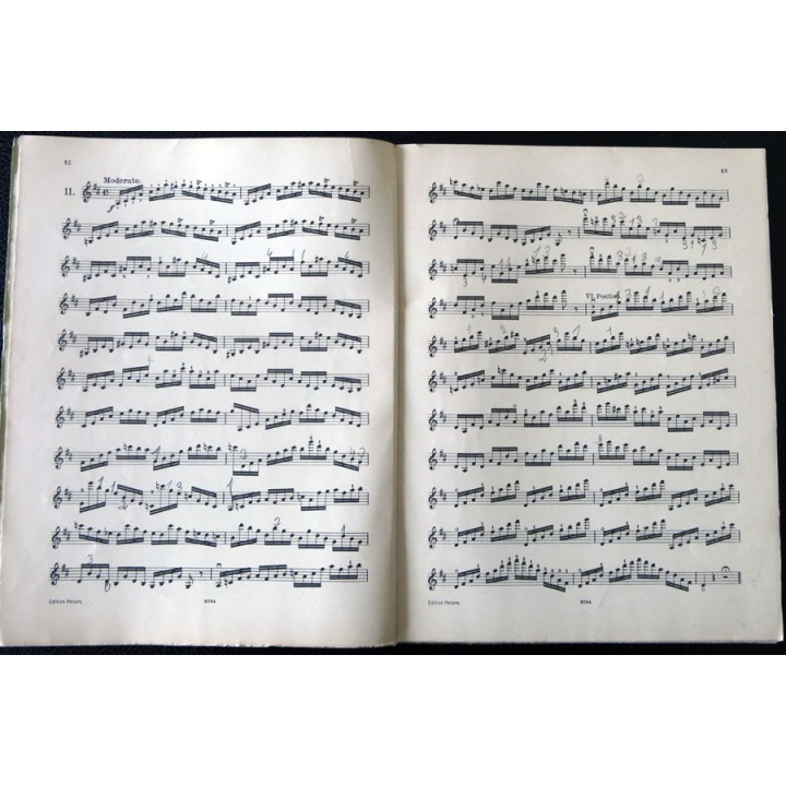 Edition Peters N° 283 - Fiorillo 36 Etüden oder capricen für violin solo de Von Hermann édité par C.F. Peters
