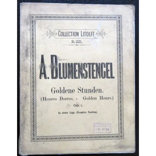 Collection Litolf N° 1521 - Goldene Stunden cahier 1 de A. Blumenstencel edité par Enoch & Cie