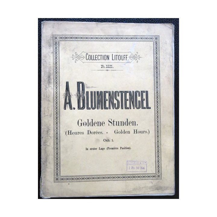 Collection Litolf N° 1521 - Goldene Stunden cahier 1 de A. Blumenstencel edité par Enoch & Cie