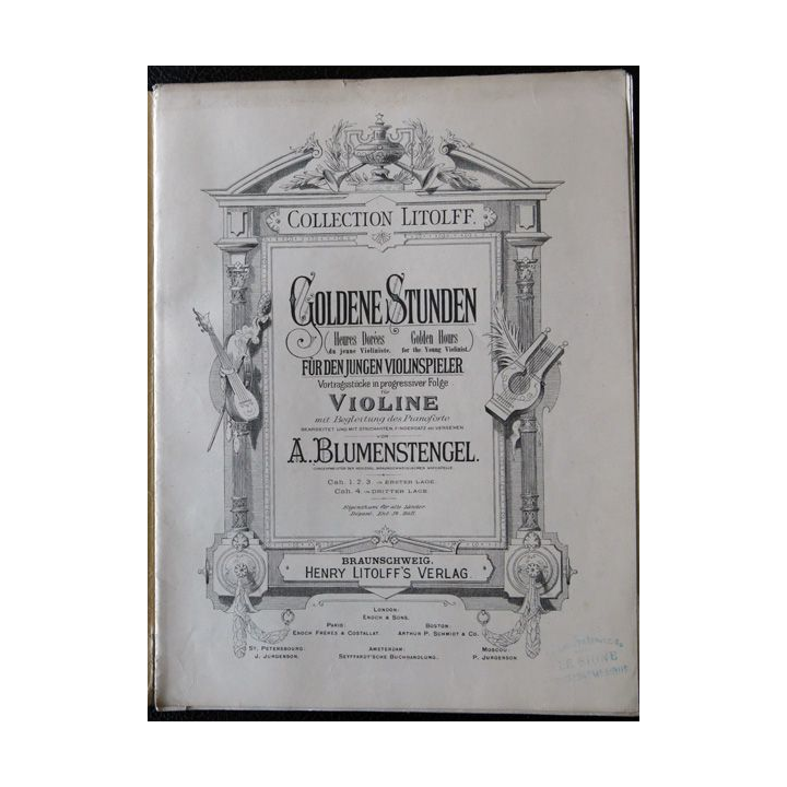 Collection Litolf N° 1521 - Goldene Stunden cahier 1 de A. Blumenstencel edité par Enoch & Cie