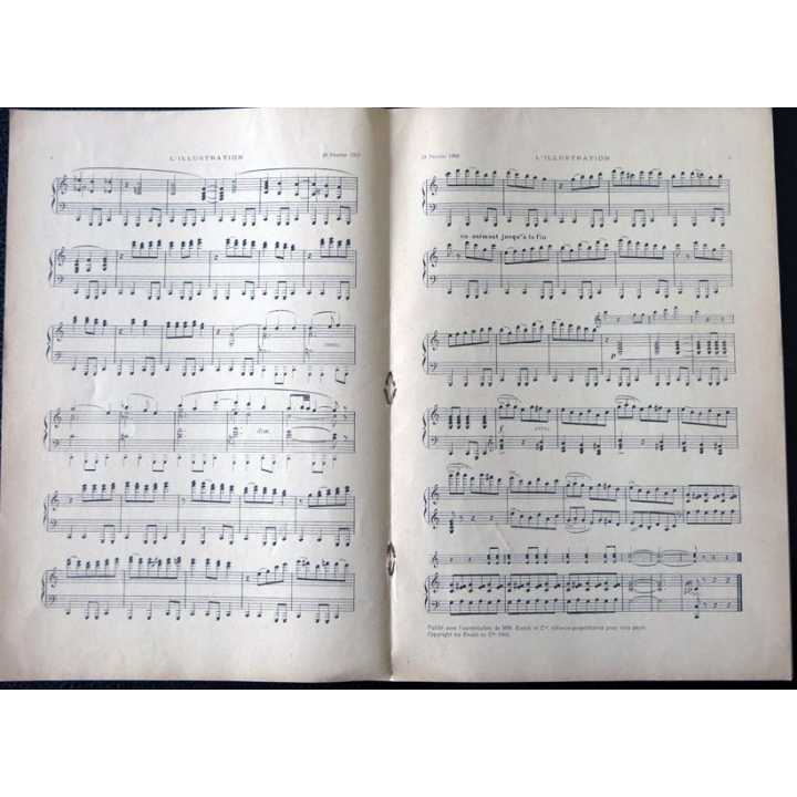 L'illstration : Ramuntcho pièce en 5 actes de Pierre Loti- Musique Gabriel Pierné édité par Enoch & Cie (1908)