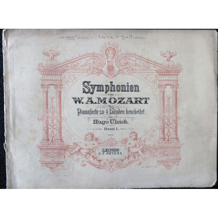 Symphonien von V.A. Mozart fûr pianoforte zu 4 Bänden bearbeitet von Hugo Ulrich édité par C.F. Peters