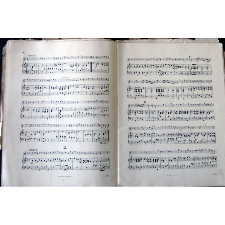Collection Litolff - 12 duos à l'usage des commercants pour 2 violons par J. Gebauer Op 10 Enoch & Cie Editeurs