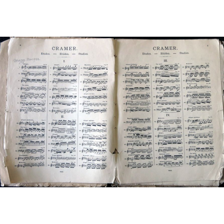 Cramer -  Etudes I à XXI par Cramer aux éditions C.F. Peters 1911