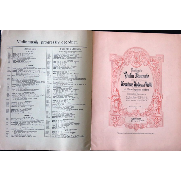Violin-Konzerte  von Kreutzer, Rode und Viotti N° 23  von Friedrich Herman édité par C.F. Peters