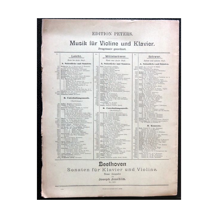 Violin-Konzerte  von Kreutzer, Rode und Viotti N° 23  von Friedrich Herman édité par C.F. Peters