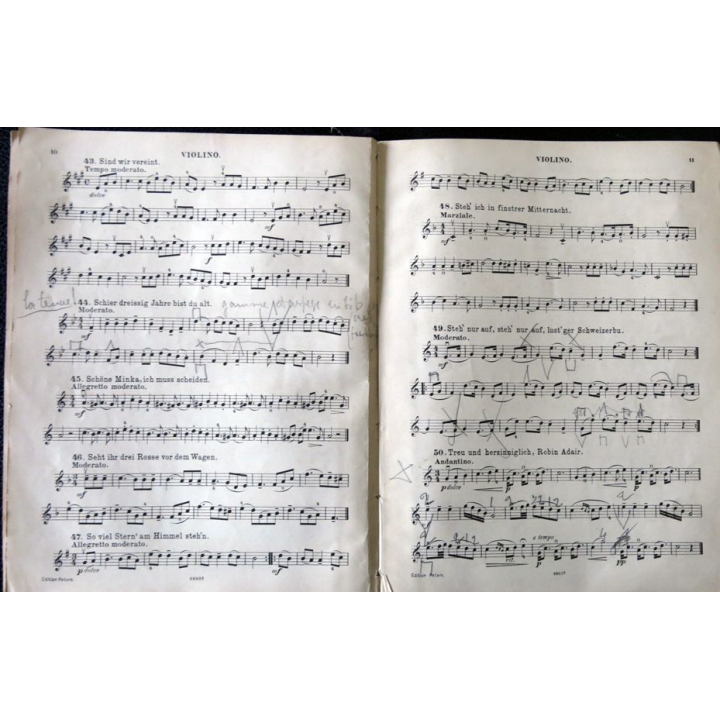 Violino volksmelodien für piano and violin édité par Editions Peters