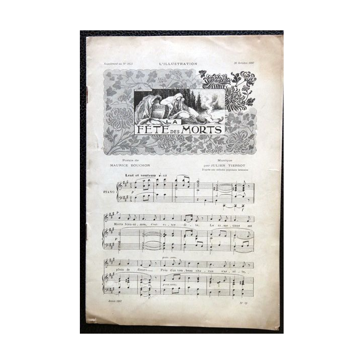 L'illustration  supplément musical Le Chemineau année 1897 supplément au N° 2853