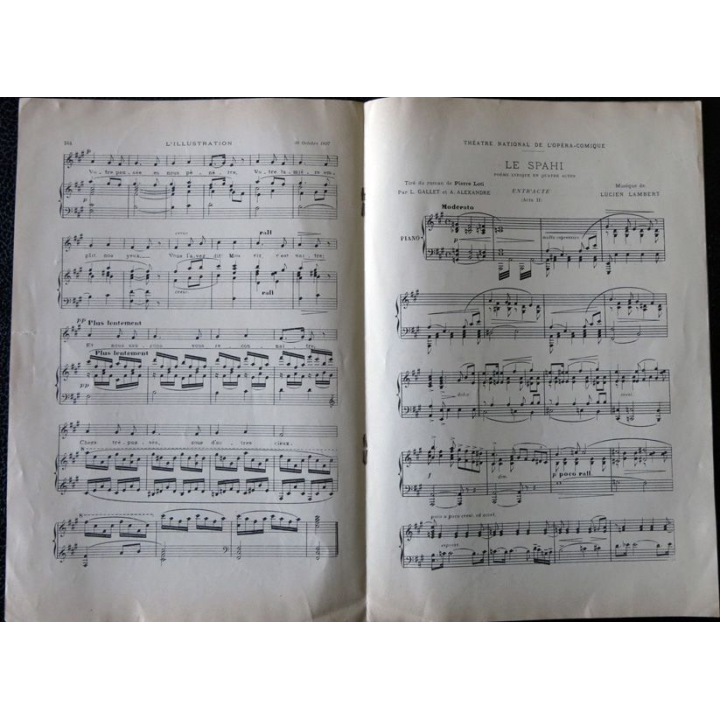 L'illustration  supplément musical Le Chemineau année 1897 supplément au N° 2853