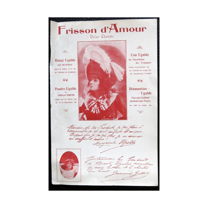 Frisson d'amour valse chantée Paroles Serge Basset musique Margueritte Ugalde, Enoch & Cie Editeurs