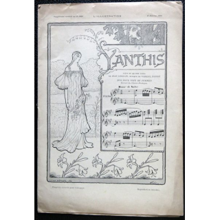 Supplément musical N° 2660 du 17 février 1894 Yanthis pièce en 4 actes de Jean Lorrain musique de Gabriel Pierné
