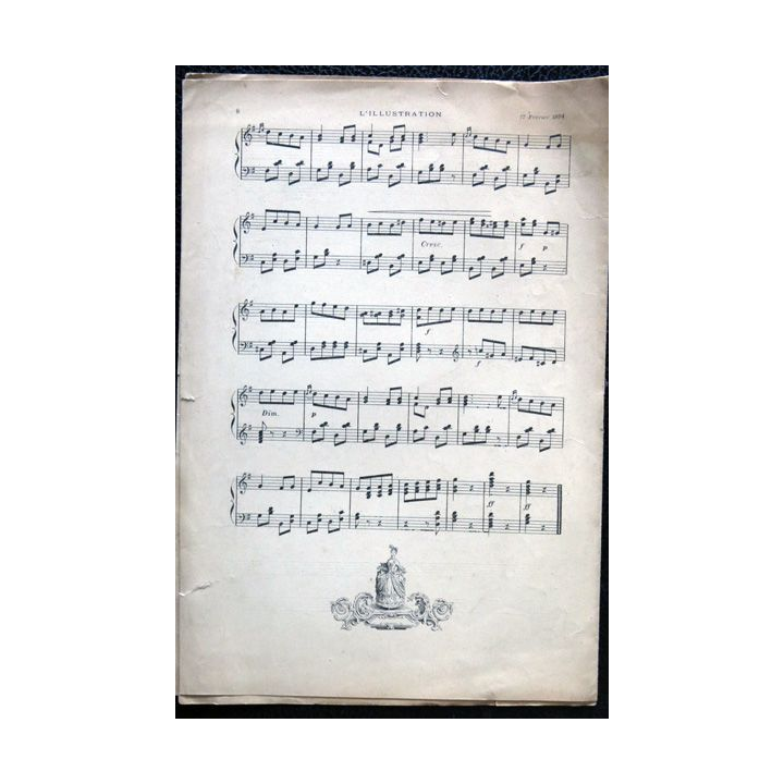 Supplément musical N° 2660 du 17 février 1894 Yanthis pièce en 4 actes de Jean Lorrain musique de Gabriel Pierné