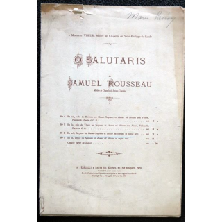O Salutaris de Samuel Trousseau édité par A. Pérégally & Parvy fils Editeurs