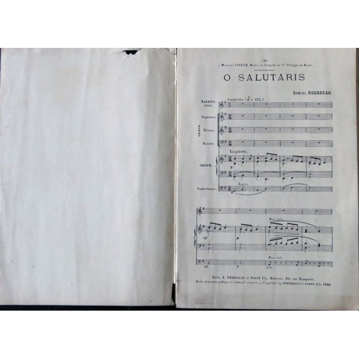 O Salutaris de Samuel Trousseau édité par A. Pérégally & Parvy fils Editeurs
