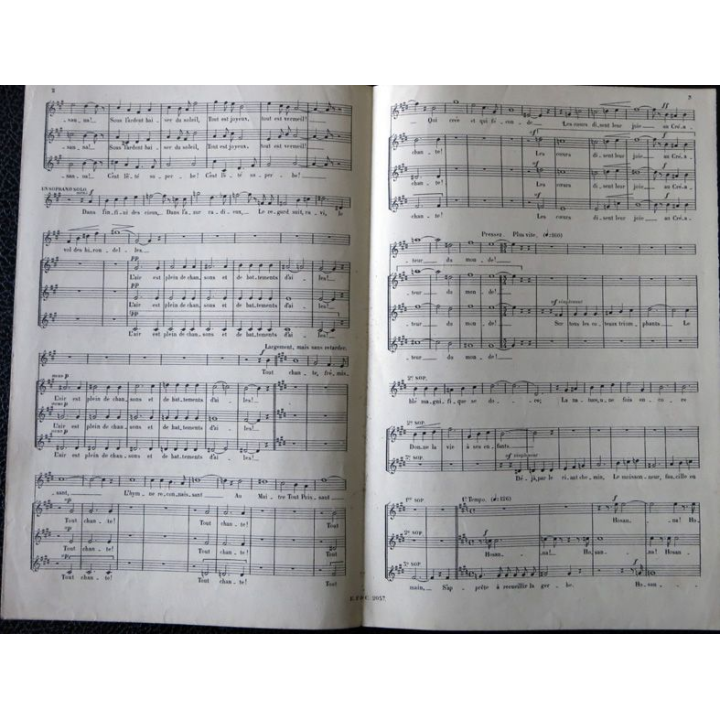 L'été Chœur pour trois voix de femmes Parole O. Pradels Musique de Georges Marty, Enoch Frères & Costallat Editeurs
